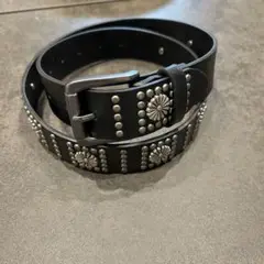 ウエスタンベルト　ブラック 　PUレザー　黒　 y2k 　　スタッズ