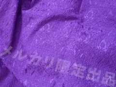 125×50cm～ ストレッチジャガード 紫 アビー蔦柄 刀ミュ水心子ライブ衣装