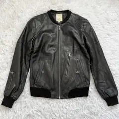 【美品】DIESEL ディーゼル ラムレザー シングルライダース サイズXS