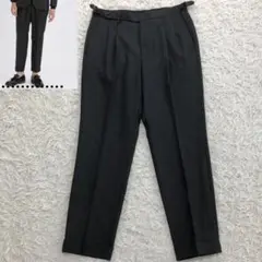 【未使用級】 +CLOTHET ツイル プリーツ トラウザー 洗濯可 グレー