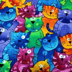 笑うネコ柄 · Timless Treasures 100cm