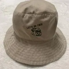 LET'S GO THIS ブルドッグ　ベージュ　バケットハット