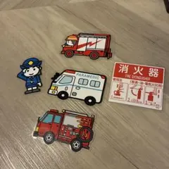 マグネット　救急車　消防車　ステッカー