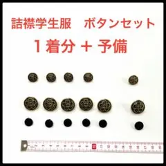 【新品】詰襟学生服　上着ボタン　１セット（大５・小４・裏５個）+予備