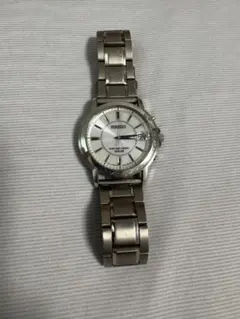 SEIKO ソーラー アナログ時計 シルバー