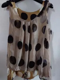 ABAHOUSE◆3wayドットトップス◆シルク100