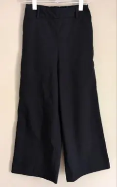 ネイビー ワイドパンツ サイドジッパー