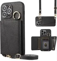 iPhone 16 Pro Max ケース 手帳型 肩掛け