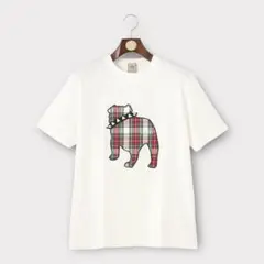 【未使用品】J.PRESS ジェイプレス バックブル ワッペン Tシャツ 白