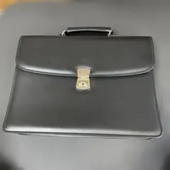 ノーブランド　ビジネスバッグ　合皮　黒