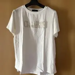 ブージュルード ラメさがら刺繍Ｔシャツ ホワイト