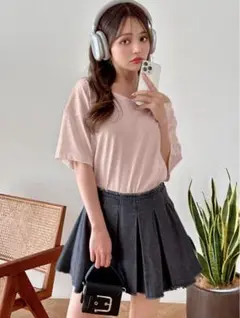【公式サイト完売品】オフショルダーTシャツ[pm392b] ピンク