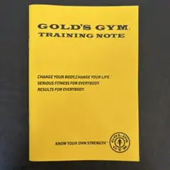 GOLD'S GYM TRAINING NOTE ゴールドジムトレーニングノート
