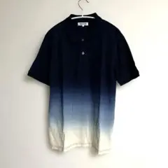 VOGUISH ネイビー グラデーション ポロシャツ L