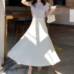 BIRTHDAY BASH ♡ ニットAラインスカート ♡ エクリュカラー