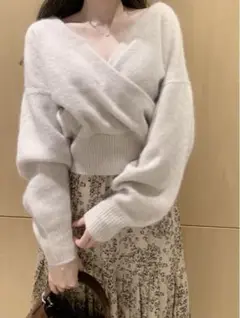 SNIDEL ラメラクーンプルオーバー