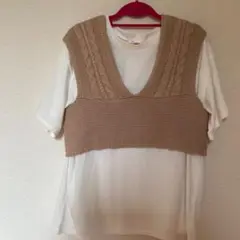 ケーブルビスチェ　3L ベージュ