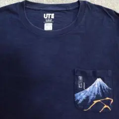 UNIQLO-UT 【Ｌ】北斎ブルー Tシャツ