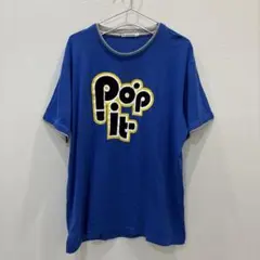 YM07 UT ユニクロ　半袖tシャツ　Popit ブルー　メンズXL