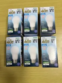 OHM LED電球 40形相当 昼光色 E26 6個セット