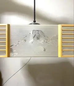 昭和　レトロ　富士山　天井照明 　和風ペンダントライト