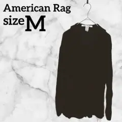 American Rag【M】長袖シャツ 黒 海外古着