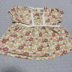 フタフタ　futafuta 花柄　チュニック　カットソー