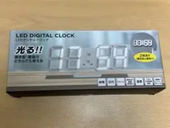 LEDデジタルクロック ホワイト USB接続