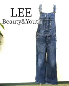 lee×ビューティー&ユース　デニムオーバーオール　フレアパンツ