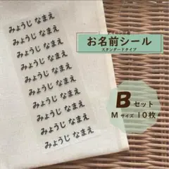 お名前　アイロンシート　Bセット　（M10枚）