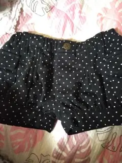 水玉模様ショートパンツ 黒白