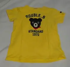 DOUBLE.B クマプリント Tシャツ 110cm イエロー　ミキハウス