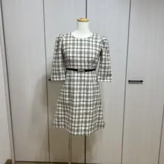 Flor by Rew de Rew チェック柄 七分袖 ワンピース