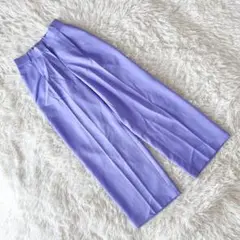 美品 《フォローユアハート》 (F) タックワイドスラックスパンツ ハイウエスト