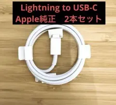 Apple Lightning ケーブル（to USB-C）2個セット