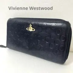 最終値下げ　Vivienne Westwood ドット型押し 長財布 黒