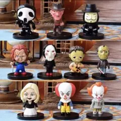 ホラー映画 フィギュア 10体セット ミニフィギュア チャッキー ペニーワイズ