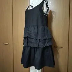 ジルスチュアートJILLSTUART レイヤードペプラムひざ丈ワンピース