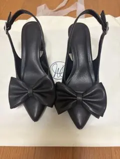 Heather リボンヒールサンダル