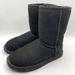 ❀美品 アグ ムートンブーツ 黒 ブラック 23cm ボア