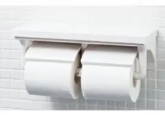 リクシル トイレットペーパーホルダー 棚付2連紙巻器 CF-A A64/WA