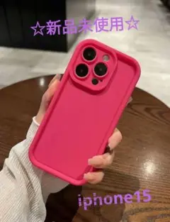 【☆新品未使用★】iPhone15 iPhoneケース　ピンク