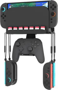 【新品】Switch2対応 壁掛け収納スタンド 金属製ブラケット ブラック