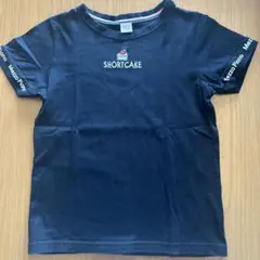 メゾピアノジュニア　半袖Tシャツ　ショートケーキ柄　Sサイズ　ブラック