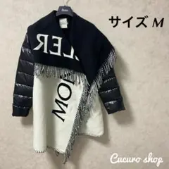 【激レア・大人気♪】MONCLER 2way♪ ロゴ ポンチョ マント 白黒