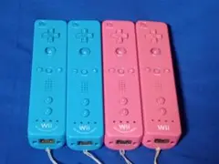 Wiiリモコン　ブルー２つ　ピンク２つ　全４つセット　動作確認済み