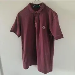 FredPerry フレッドペリー　ポロシャツ　半袖　ドット　エンジ