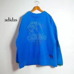 ✽アディダス【M】トレーナー スウェット　ロゴ スポーツカジュアル b130