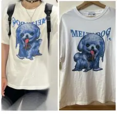 暑い日の犬　x0o0x_ Tシャツ　Lサイズ