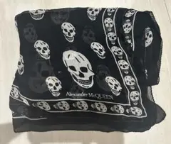 Alexander McQueen 黒スカルスカーフ